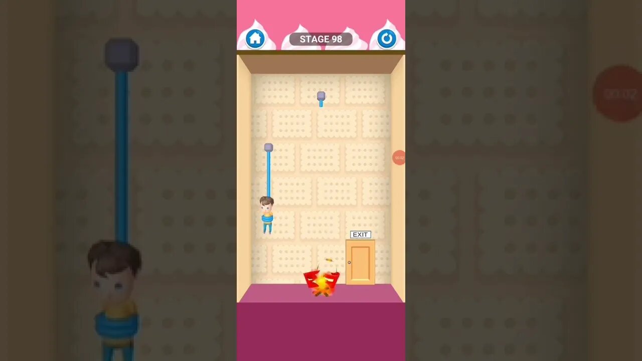 rescue cut rope puzzle 😎 #shorts