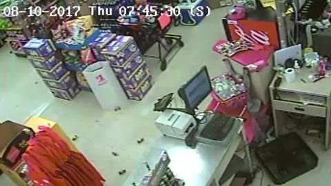 Family Dollar armed robber spends the night inside store