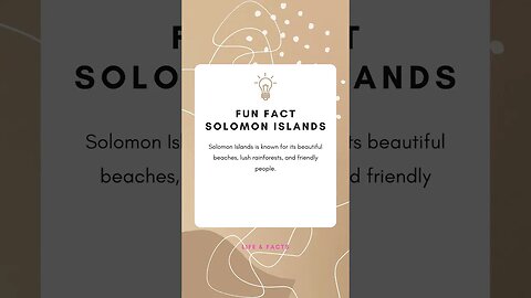 Fun Facts Solomon Islands