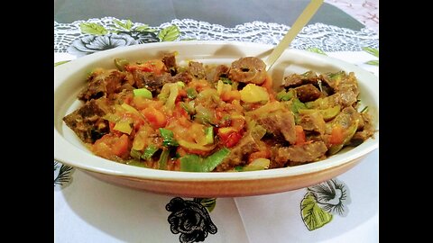 SAUTEED BEEF HEART AND TOMATOES