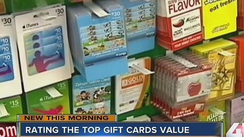 Rating the top value for gift cards