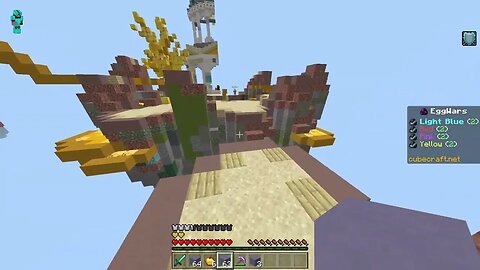 Eggwars Duo Cubecraft | Minecraft noobs didnt know I was breaking their egg
