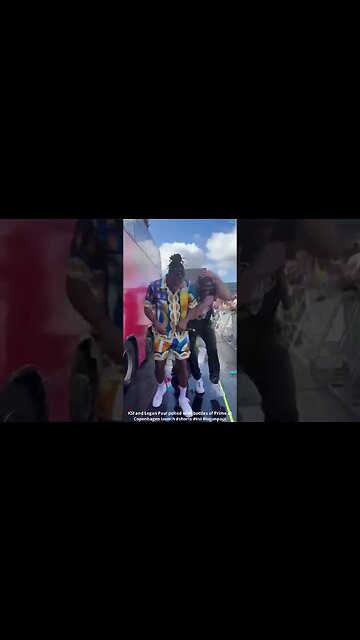 KSI and Logan Paul pelted with bottles of Prime at Copenhagen launch #shorts #ksi #loganpaul