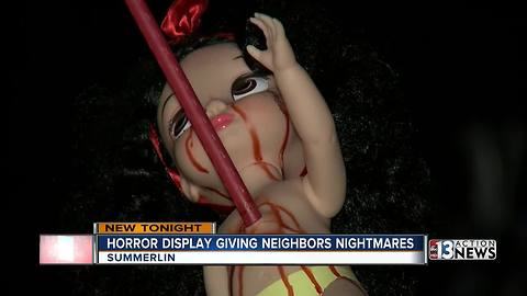 Controversial Halloween display in Summerlin neighborhood