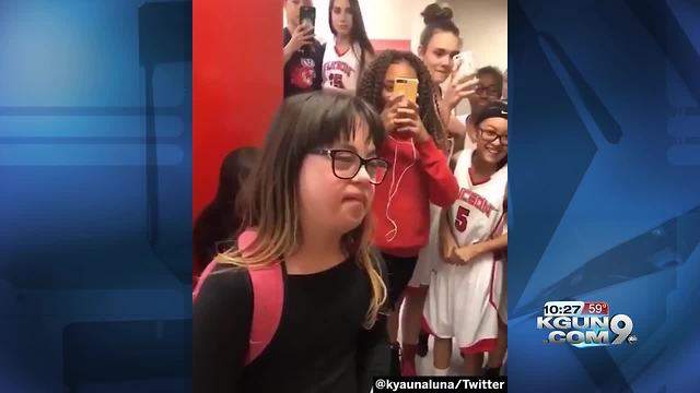 Touching moment for one Tucson High girls basketball player