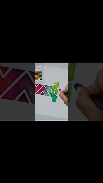 Colorful Geometric Lettering in Procreate 😍