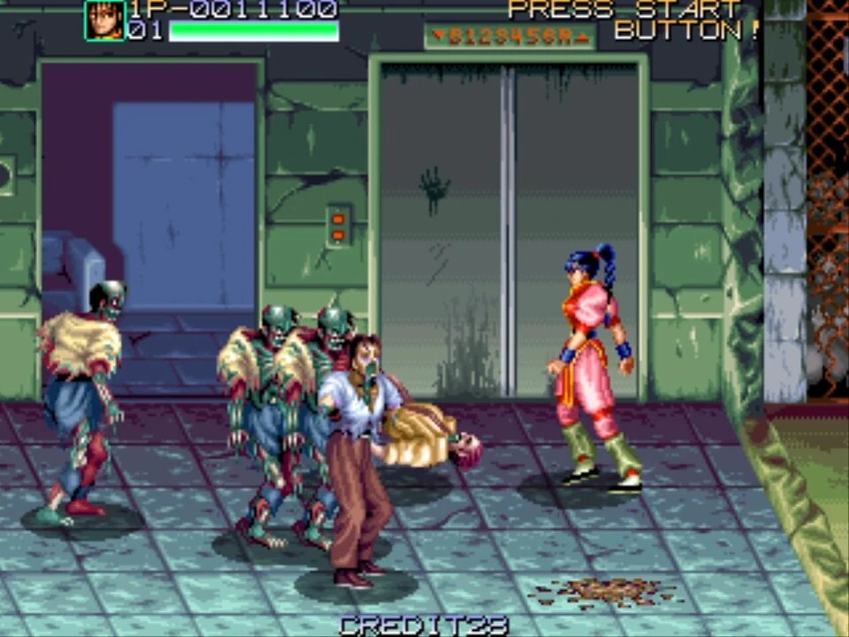 Night Slashers, Hong Hua Zhao, 1P Gameplay, ナイトスラッシャーズ - Halloween Special