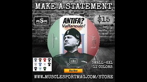 Benito Mussolini Vaffanculo ANTIFA Shirt