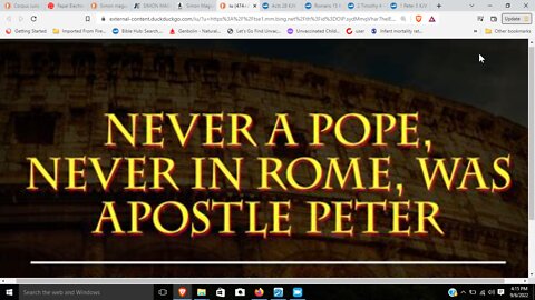 Peter went to the Jews not the Romans
