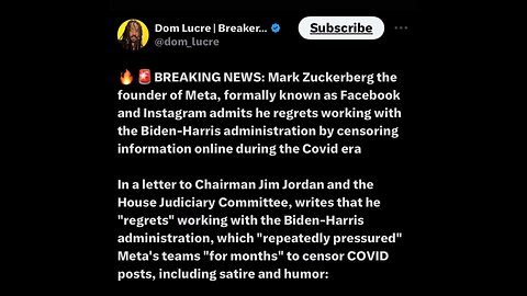 Captioned - Mark Zuckerberg finally admits to regret working with Biden-Harris
