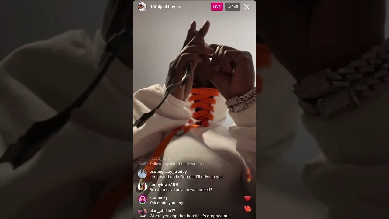 JACKBOY IG LIVE: Jackboy Mix Matching Different Color Coding Of Watch (18/03/23)