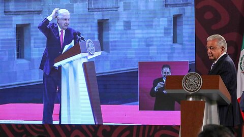 AMLO muestra vídeo de su mitin de su Sexto Informe de Gobierno en La Mañanera