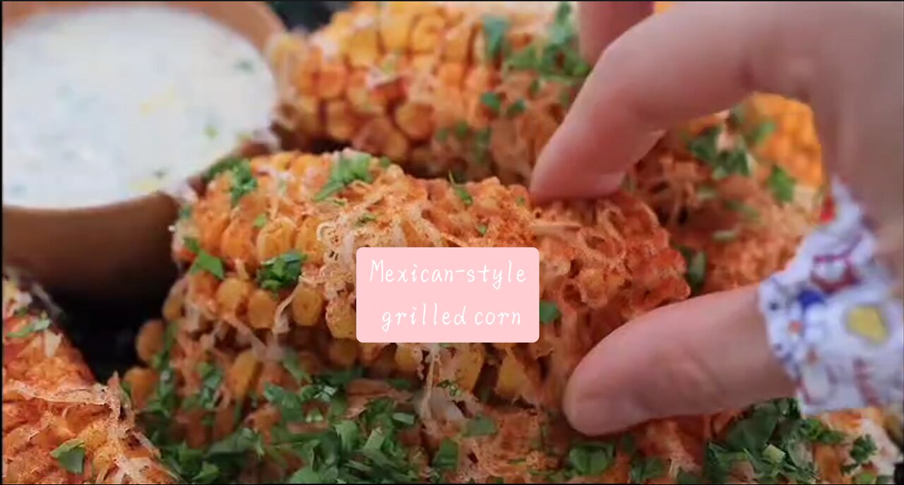Homemade Mexican-style grilled corn