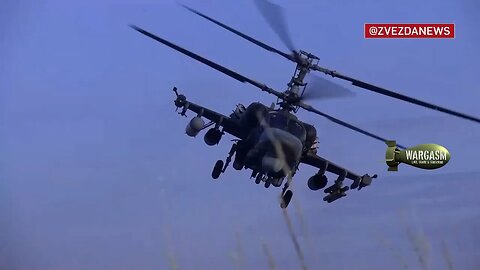 Russian Ka-52 Alligator helicopter destroys AFU vehicles