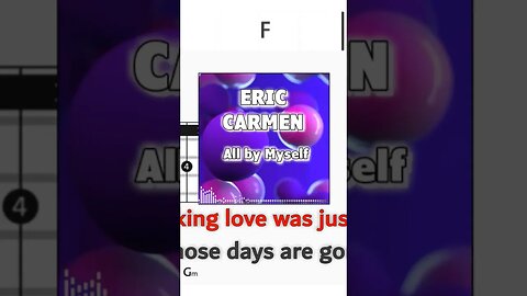 ERIC CARMEN All By My Self Chords & Lyrics
