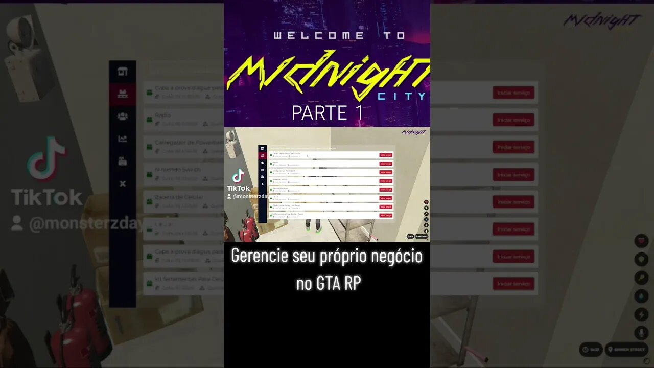 Tenha seu próprio negócio no GTA RP muito mais emersiva na MidNightCity #gtarp #fivem