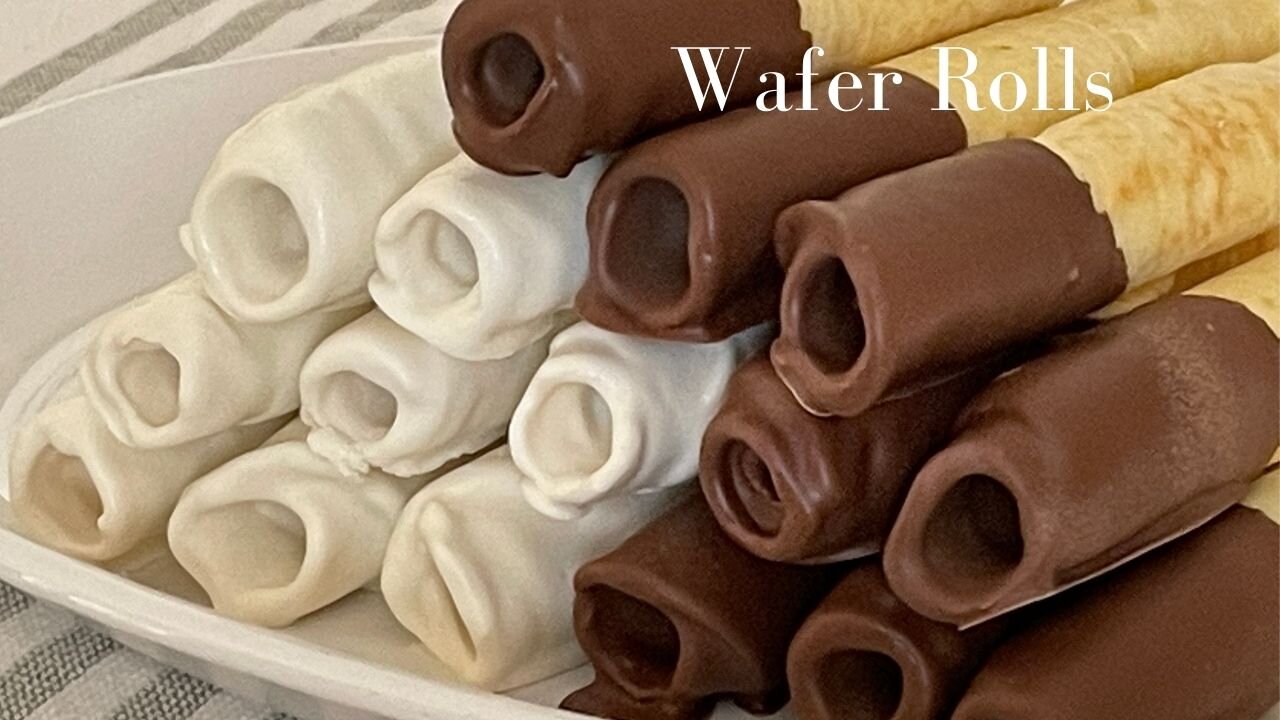 Cigarette cookies/Wafer Rolls/Egg Roll Cookies/Using Iron/捲餅/不用爐子/熨斗餅乾