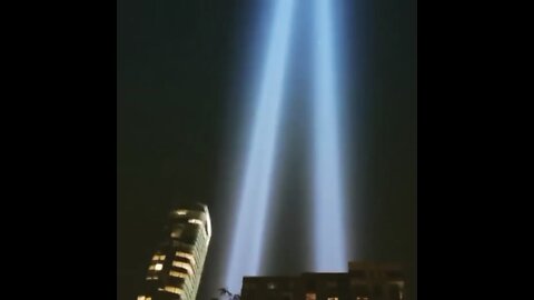 Strange light up to the sky