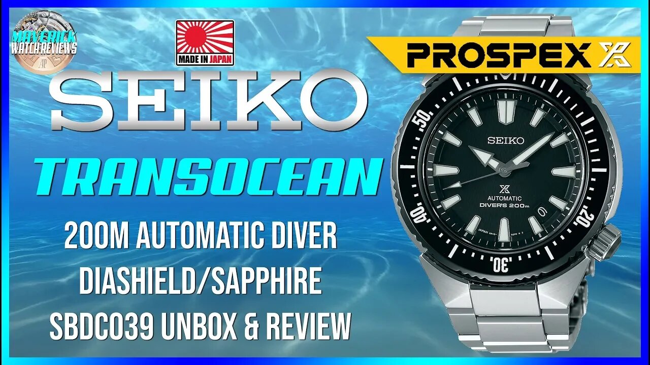 Ceramic Stunner! | Seiko Transocean 200m Automatic DiaShield Sapphire Diver SBDC039 Unbox & Review