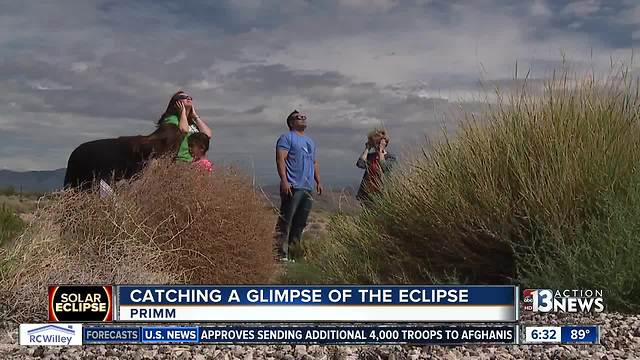 Las Vegans drive to Primm to catch view of eclipse