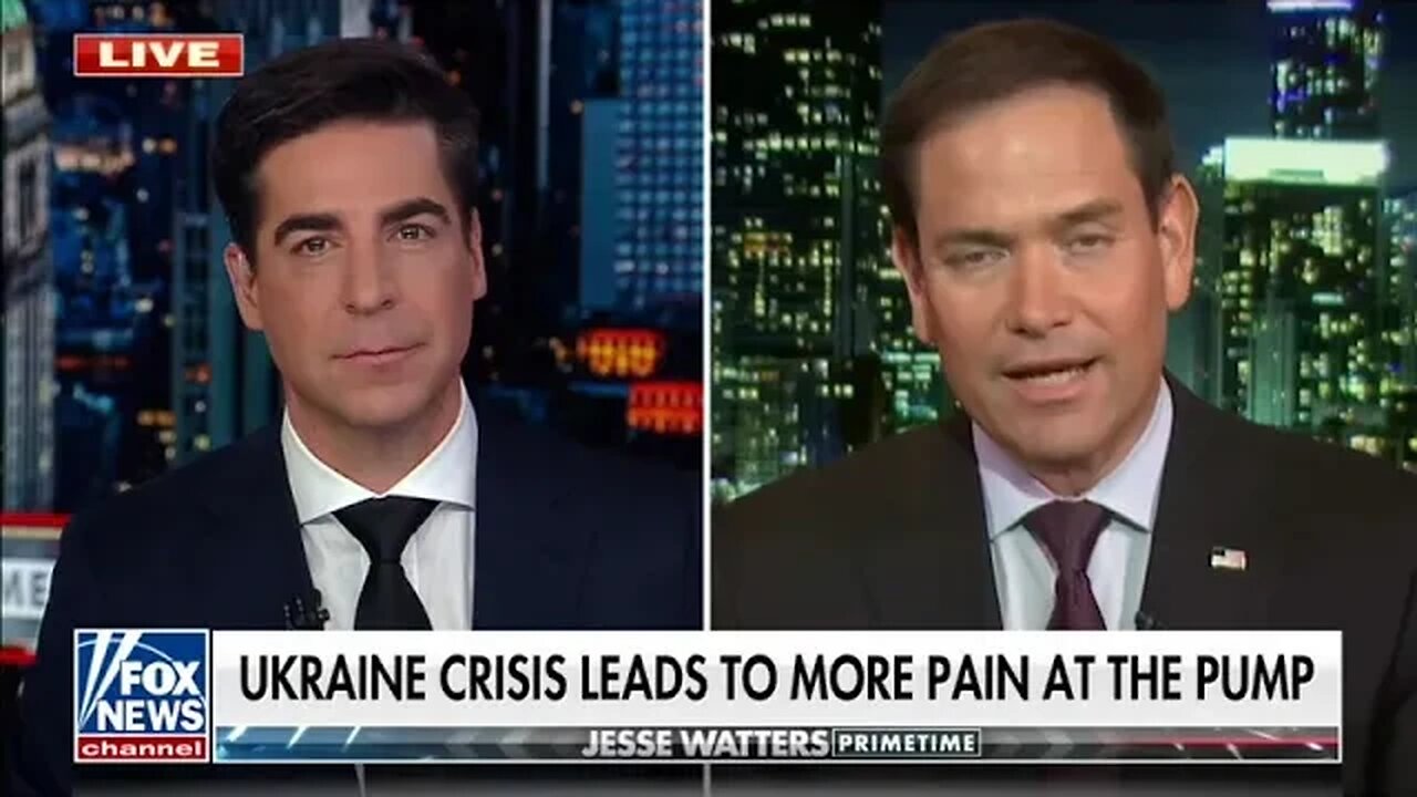 Senator Rubio Joins Jesse Watters Primetime to Discuss the latest on Russia and Energy