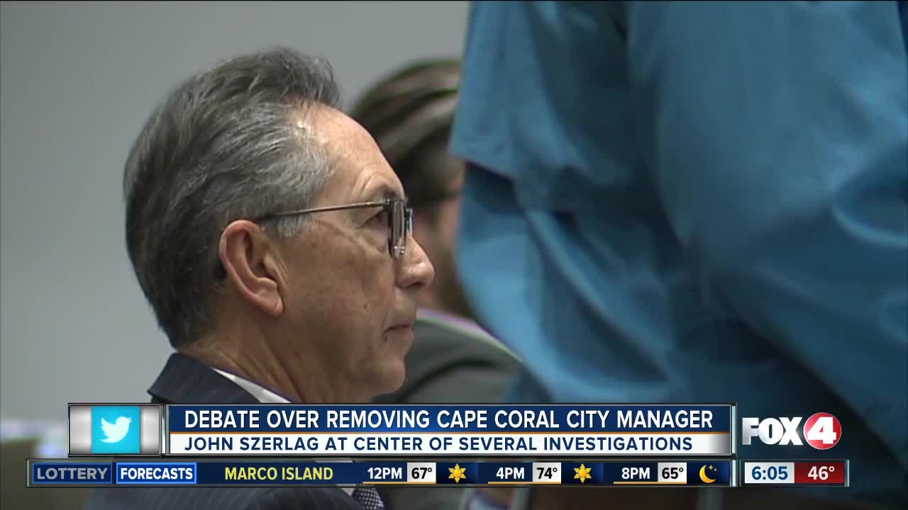 Debate over removing Cape Coral City Manager