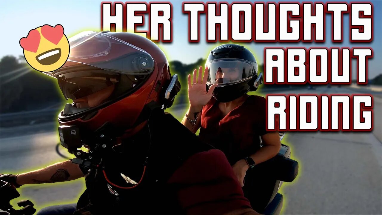 How she REALLY feels about riding on my Goldwing
