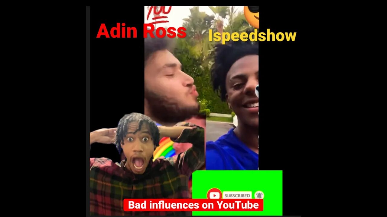 When #ishowspeed 😱😘kissed #adinross on live twitch #shortfilm