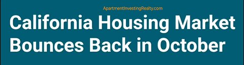 California Housing Market Bounces Back ❗️❕️❗️❕️