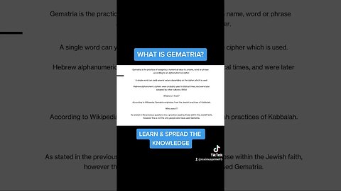 What is Gematria? - WWW.LINKTREE.COM/ROXIMUSPRIME95