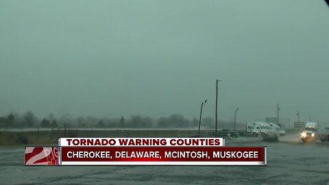 Heavy rain and lightning in Muskogee