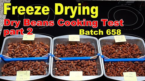 Freeze Drying - Batch 658 - Dry Bean Cooking Test (part 2)