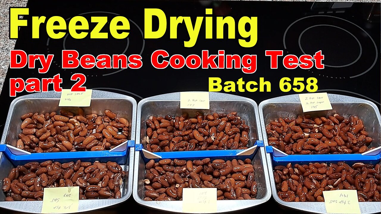 Freeze Drying - Batch 658 - Dry Bean Cooking Test (part 2)