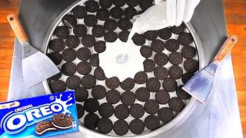 SATISFYING I ASMR Oreo Ice Cream Rolls