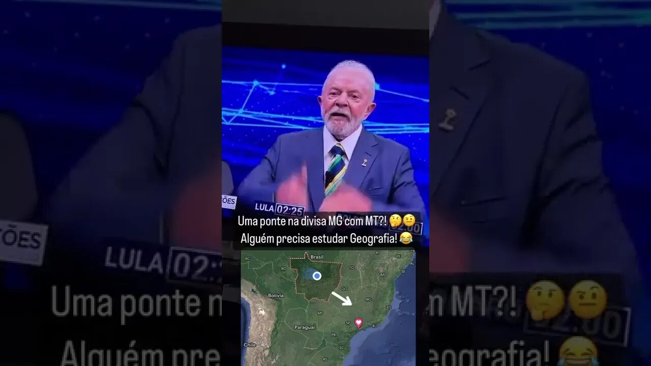 Lula mente ao vivo sobre ter feito ponte em debate