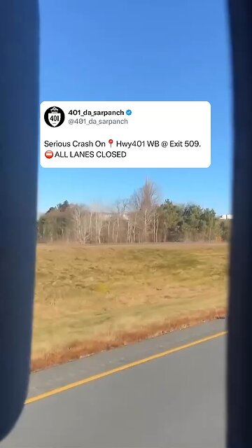 Truck Accident On Highway 401 Brighton