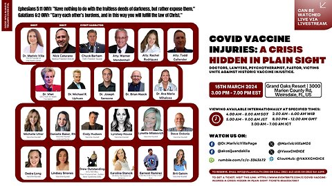 Vaccine Injured Webinar Re-Broadcast: COVID VACCINE INJURIES: A CRISIS HIDDEN IN PLAIN SIGHT