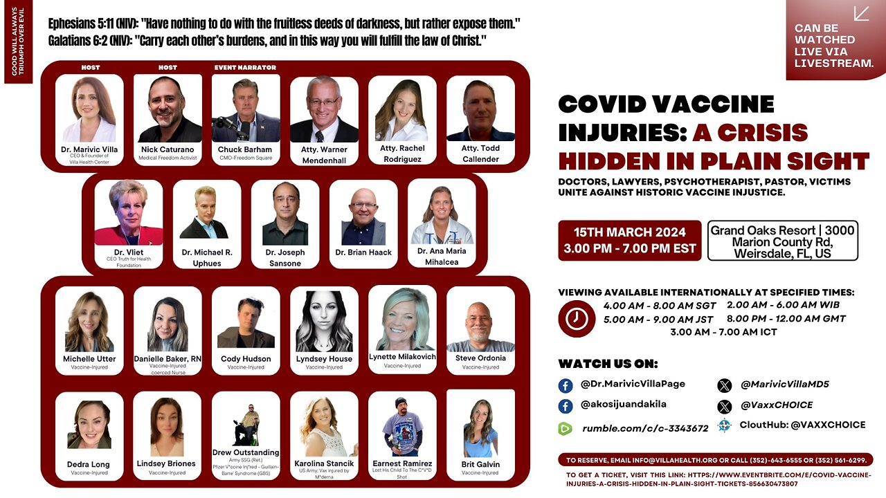 Vaccine Injured Webinar Re-Broadcast: COVID VACCINE INJURIES: A CRISIS HIDDEN IN PLAIN SIGHT