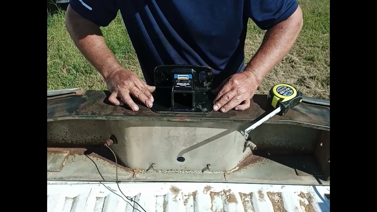 Welding a trailer hitch on the Ford