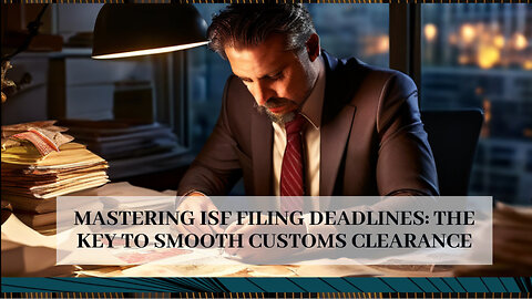 Mastering the Art of Timing: Understanding ISF Filing Deadlines