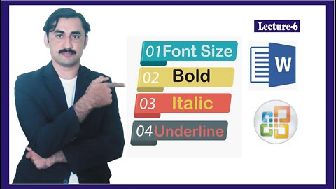 Home ( Font,Size,Bold,Italic& Underline)Microsoft word Lecture -6 |Sadar Khan Tv