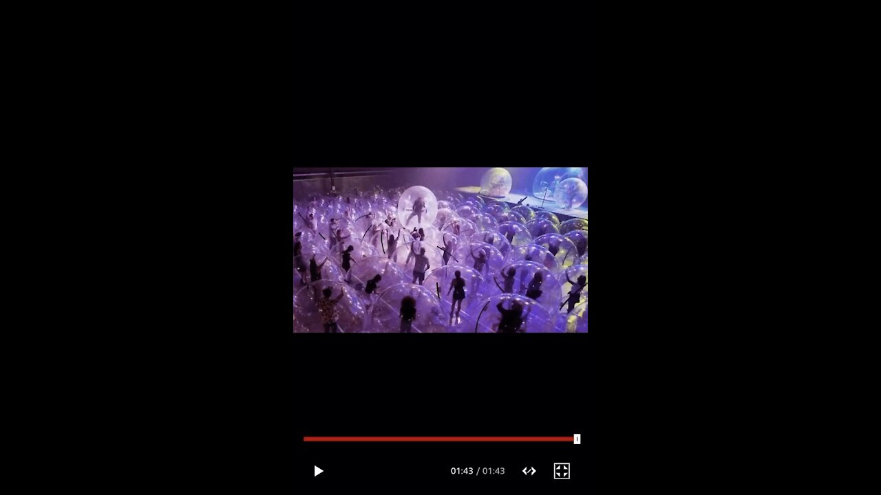 People in bubbles for a concert?