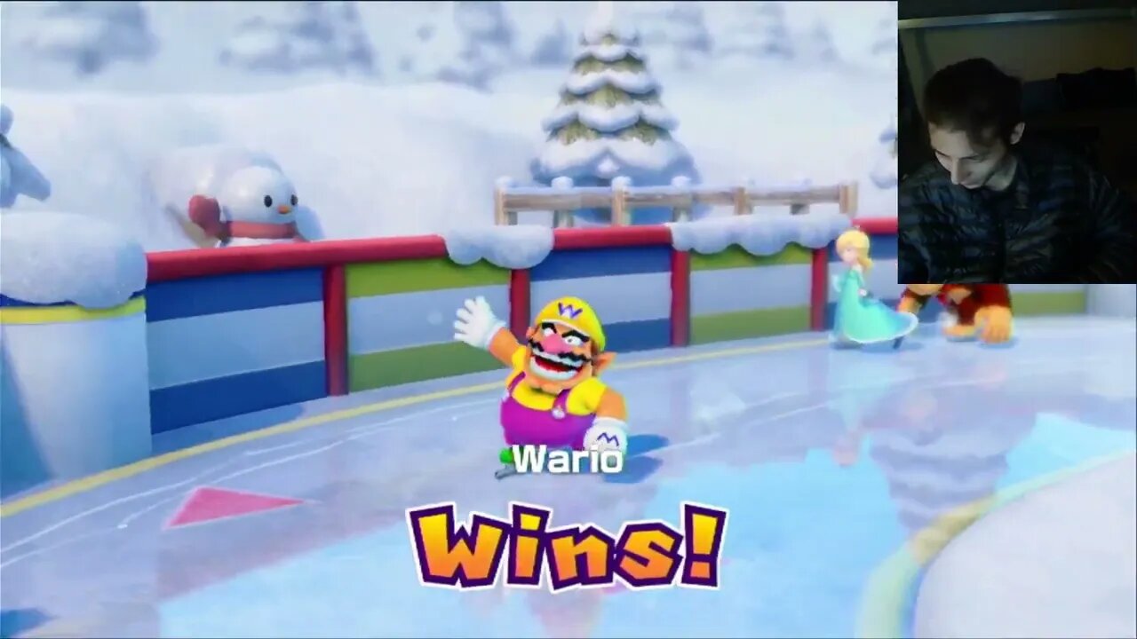 Mario Party Superstars Later Skater Minigame Featuring Waluigi VS Nintendo Characters