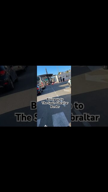 Biking up to The New Bike Lane at the Spain Gibraltar Border