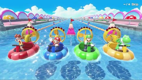 Mario Party Superstars - SwimSuit Daisy vs Mario vs Luigi vs Yoshi