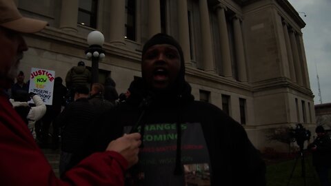 BLM Supporter Gives interview at Kenosha