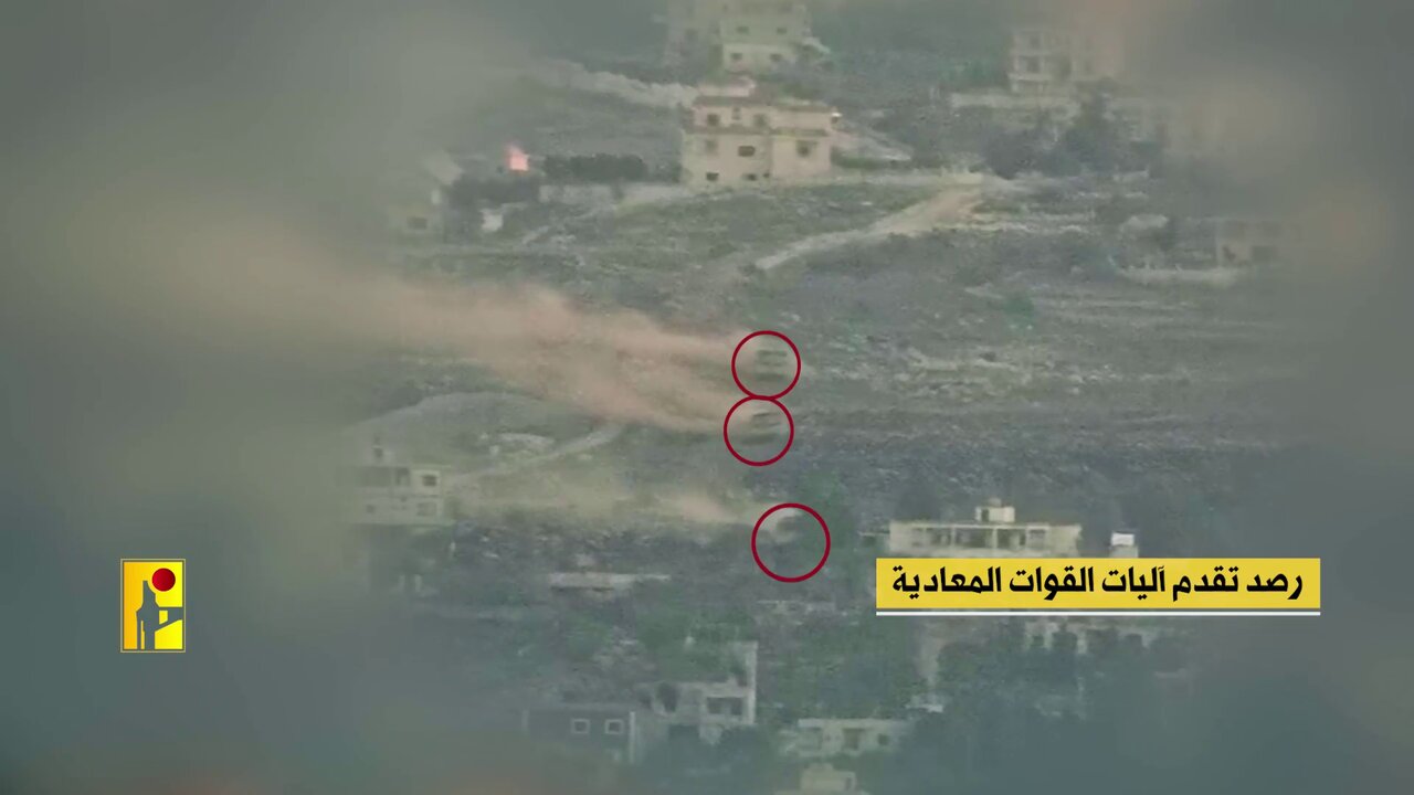 Hezbollah resistance forces target Israeli army positions in southern Lebanon