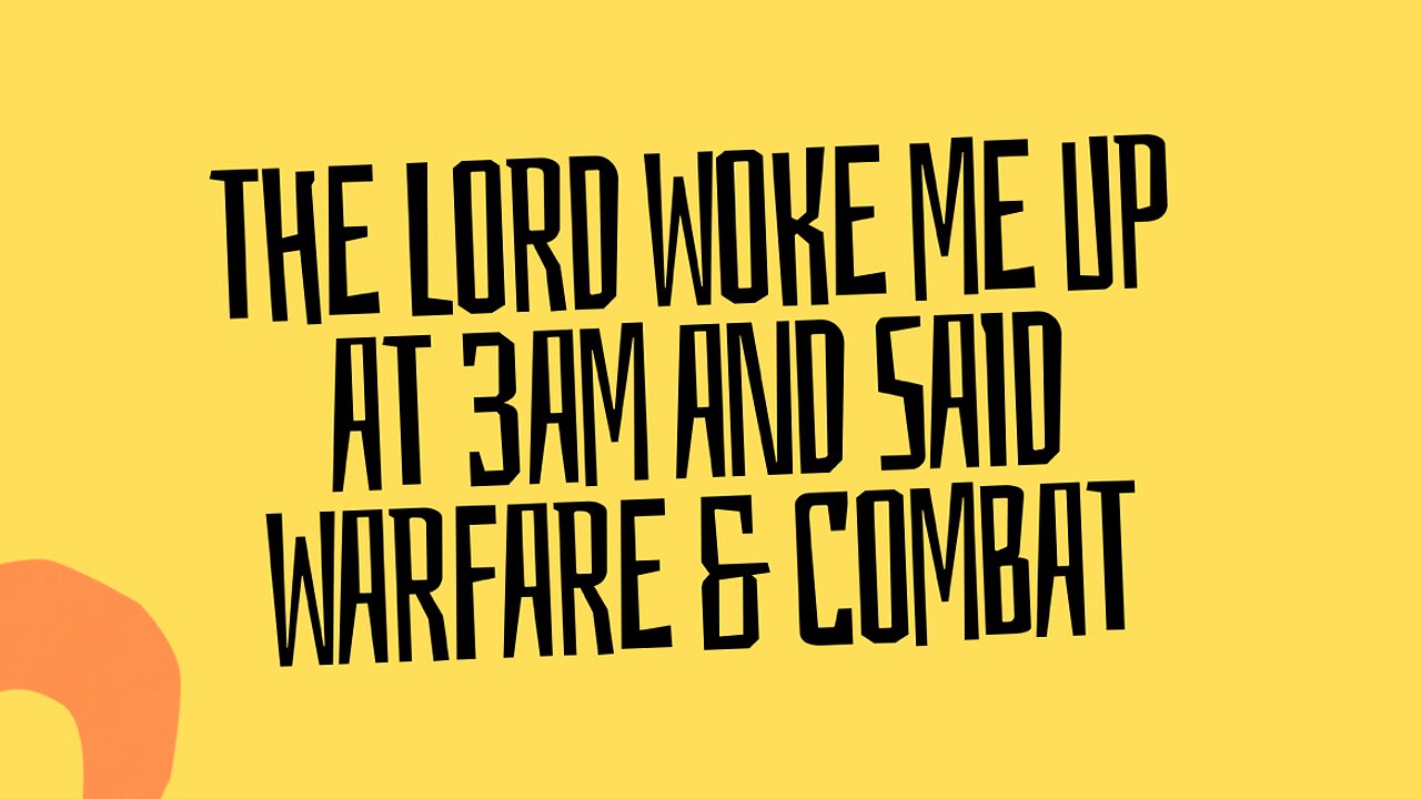 The Lord Woke me up at 3am and Told Me this