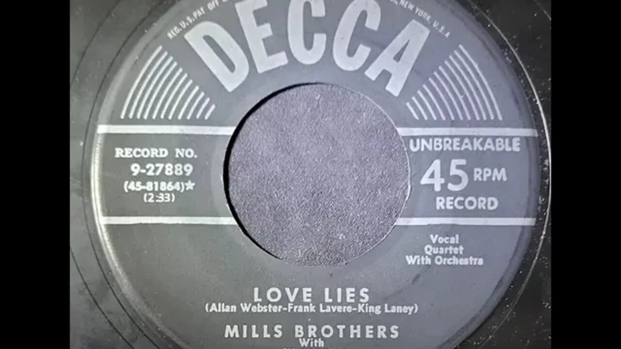 The Mills Brothers With Sy Oliver and His Orchestra – Love Lies