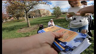 Northern Kentucky U: Students Waiting For Me When I Arrived, A Black Woman Asks Many Questions But Then Becomes A Mocker, Exalting the Gospel of Jesus, Passing Out Gospel Tracts To Hungry Students At The End